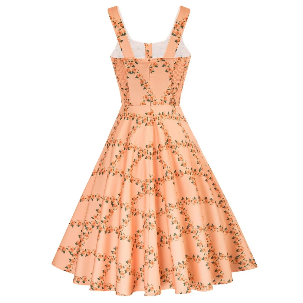 Seckill Offer⌛1950s Vintage Sleeveless Printed A-Line Dress