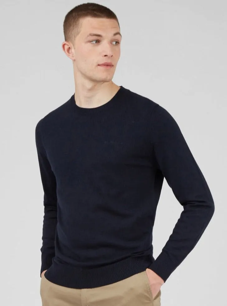 Signature Knit Crewneck Sweater - Navy