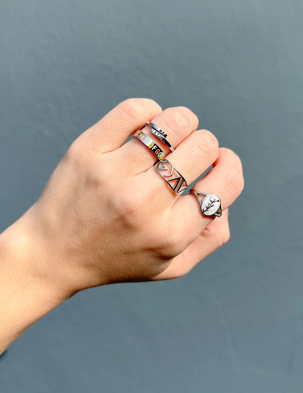 Silver Highs and Lows Statement Ring