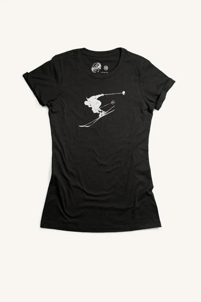 Solo Skier T-shirt (Womens)