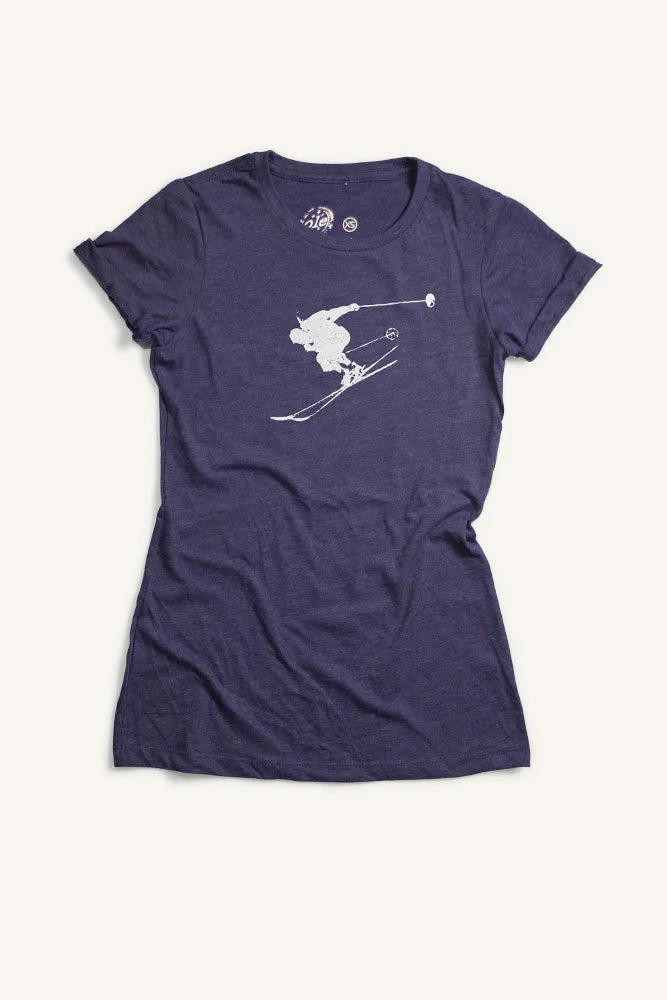 Solo Skier T-shirt (Womens)