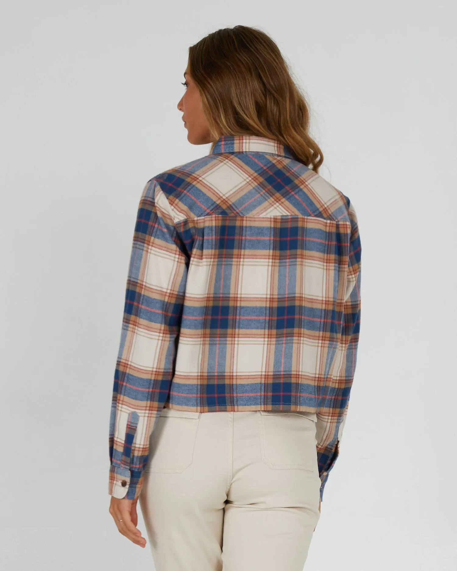 Stay Golden Natural Crop Flannel