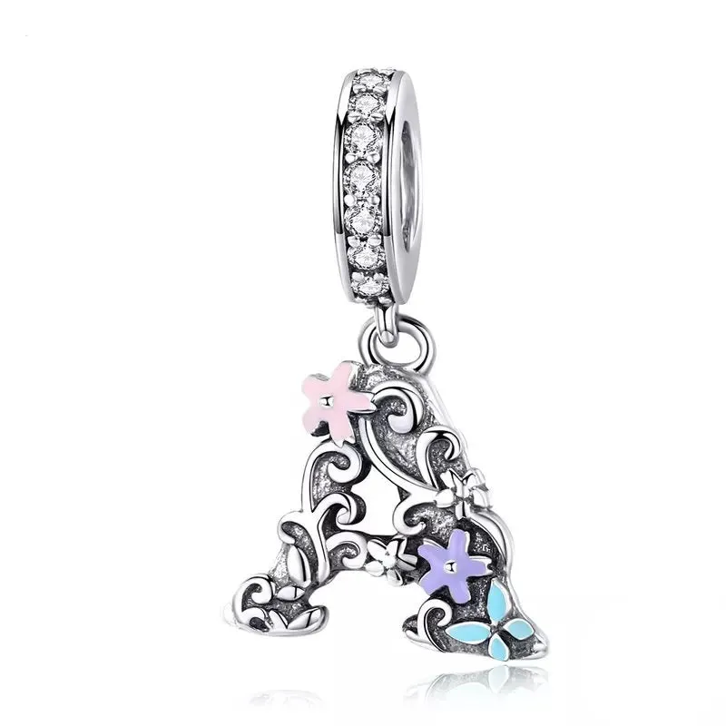 Sterling Silver Pandora Style Letter A Charm