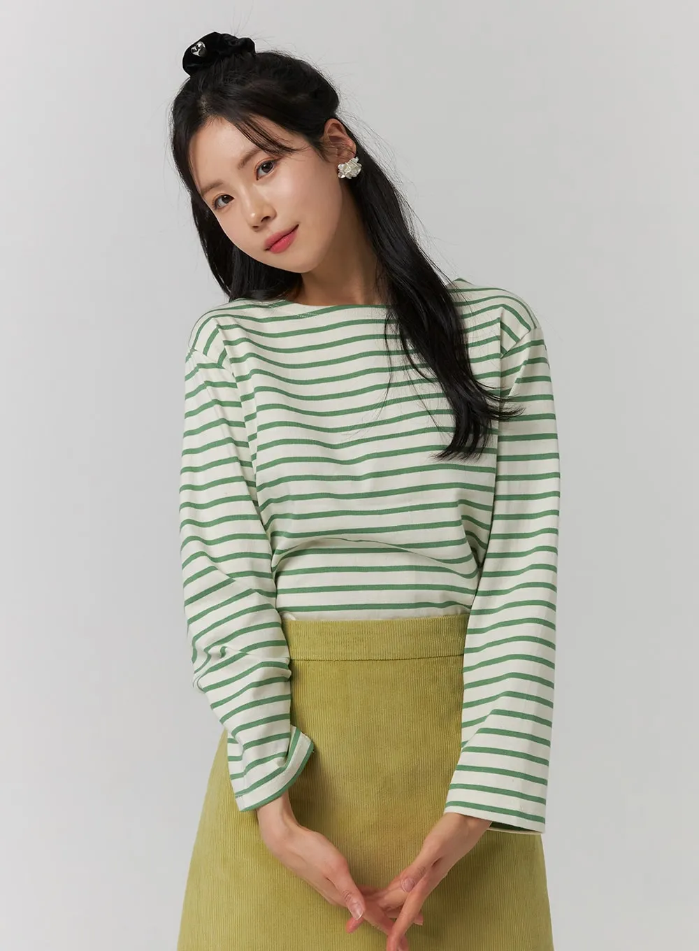 Striped Long Sleeve Top OJ423