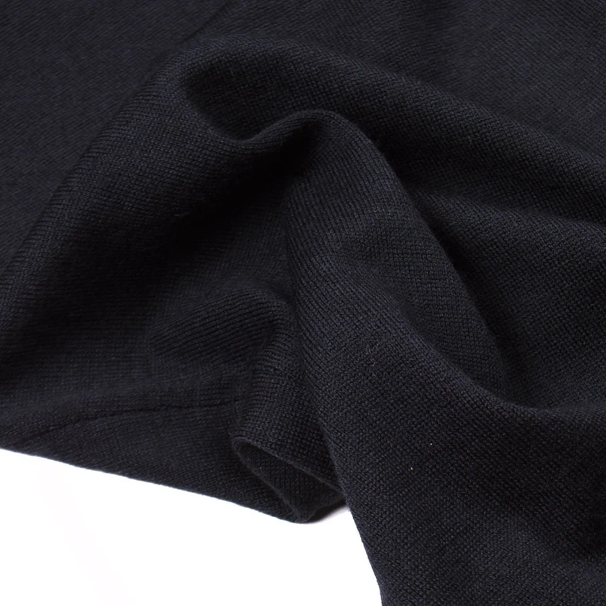 Sunspel - Long Sleeve Merino Polo - Black