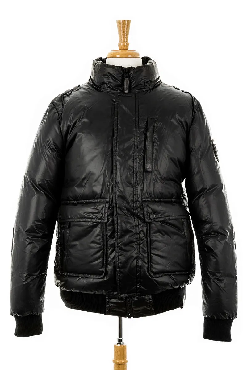 Sylvain Bomber Jacket With Fur Trim