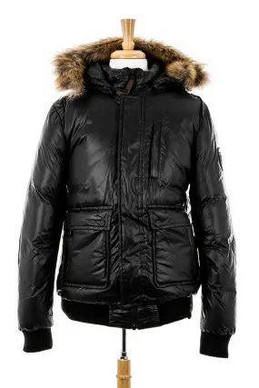 Sylvain Bomber Jacket With Fur Trim