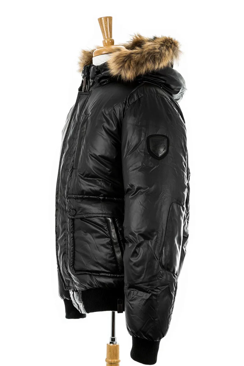 Sylvain Bomber Jacket With Fur Trim