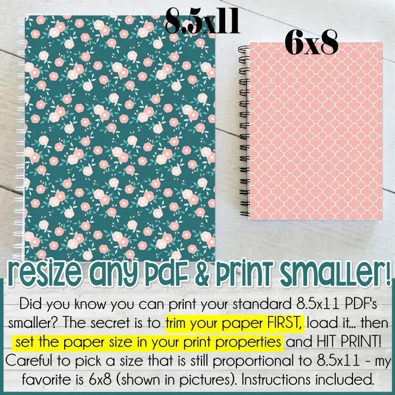 TEAL PETALS Color Pack {Alternate Covers/Accessories for Planners/Journals} PRINTABLE