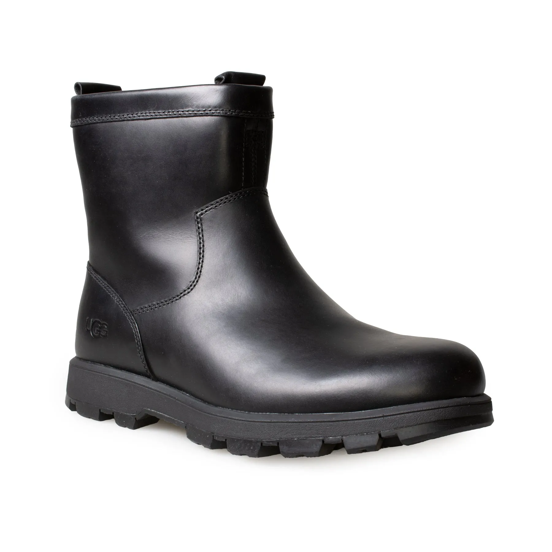 UGG Kennen Black Leather Boots - Men's