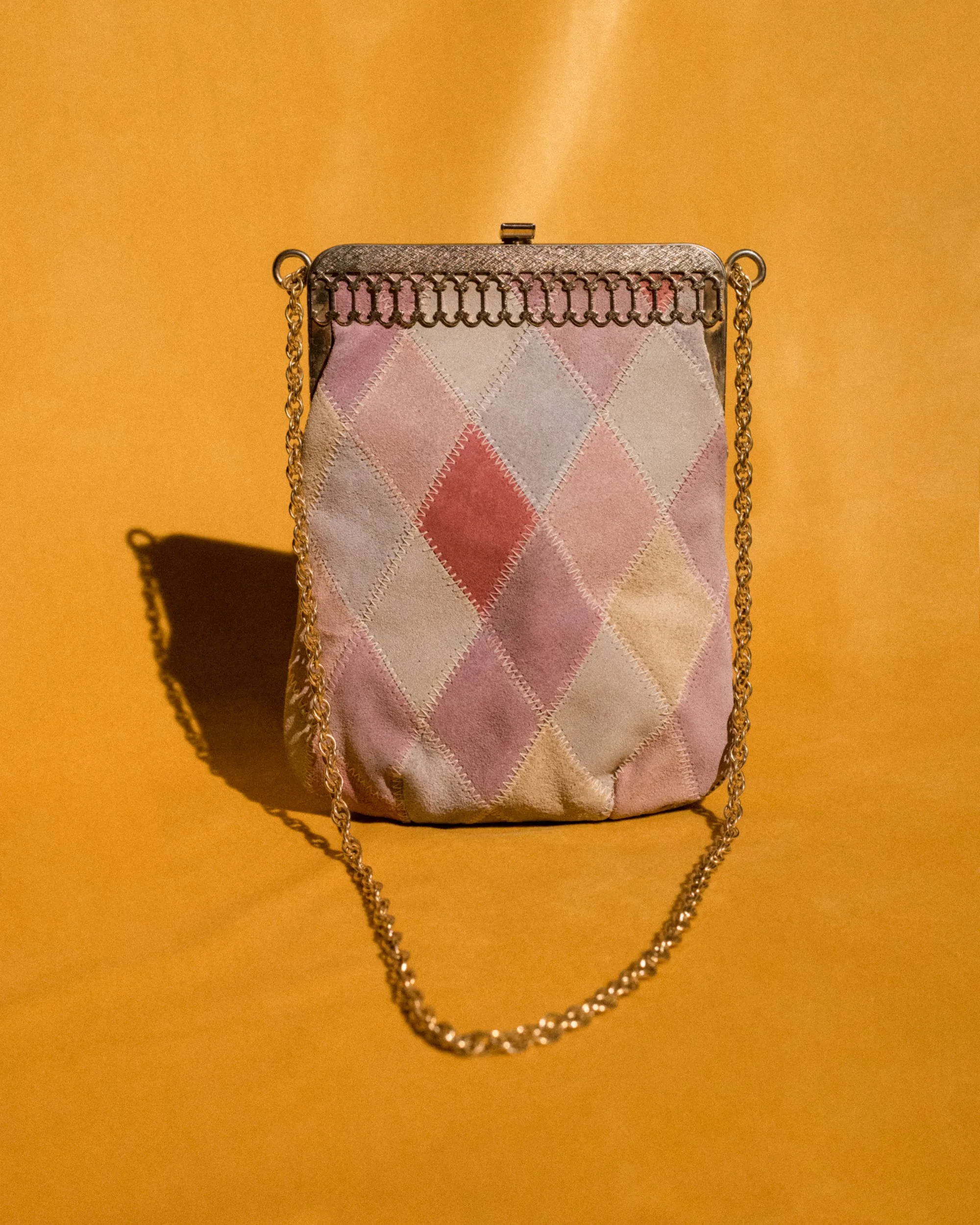 Vintage Leather Patchwork Suede Bag