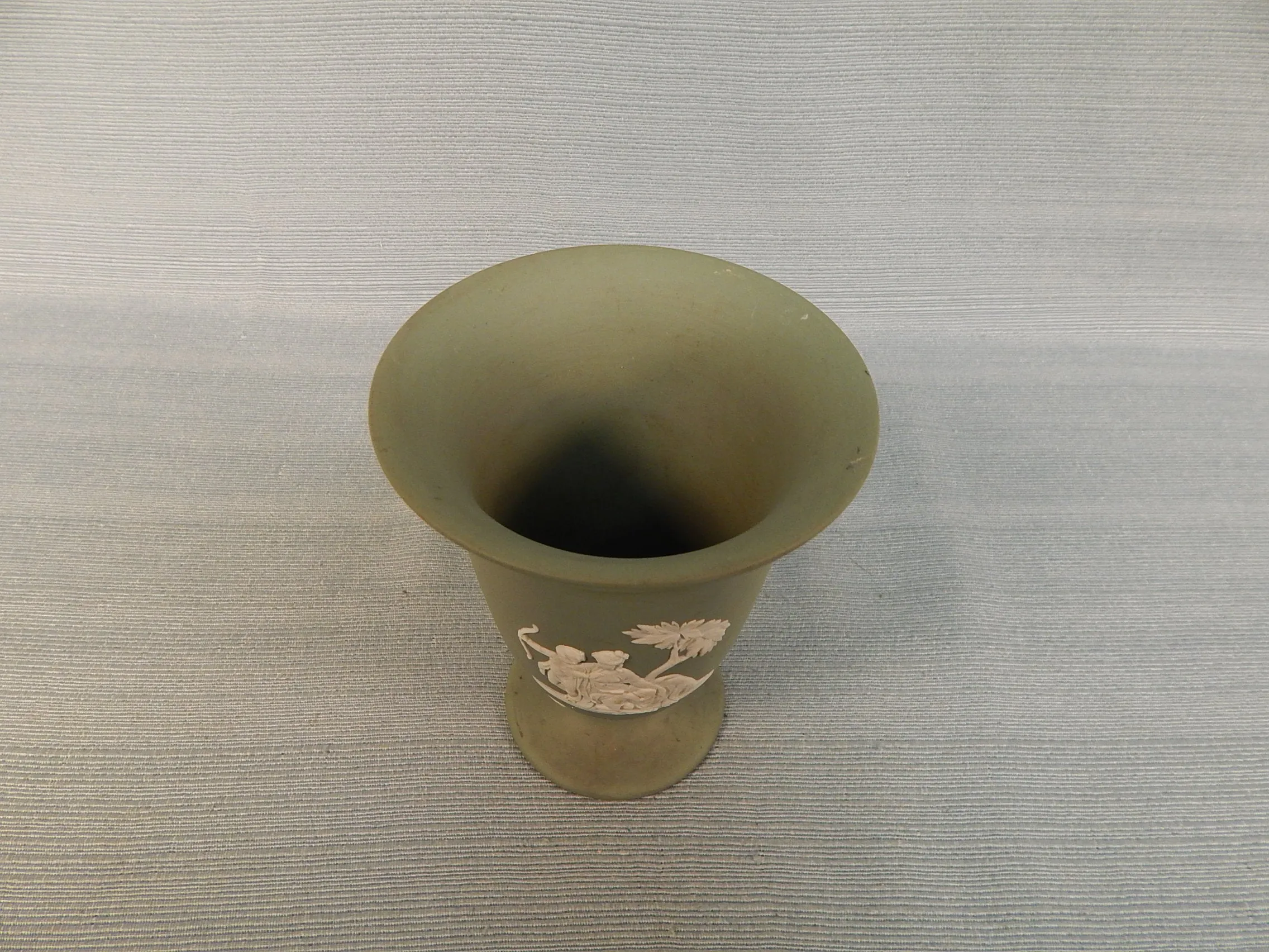 Wedgwood Green Sage Vase - Very Good Condition