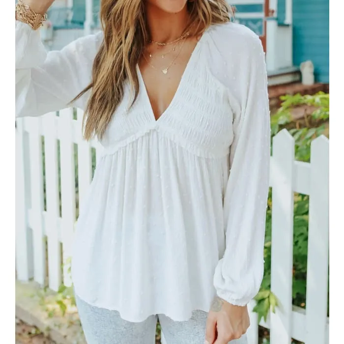 White Babydoll Blouse