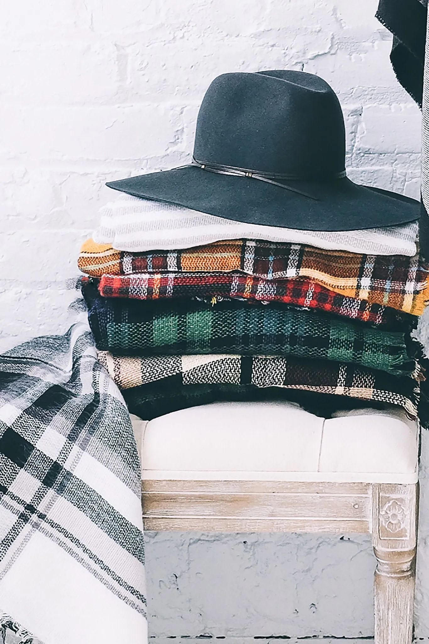 Wide Brim Fedora with Leather Trim