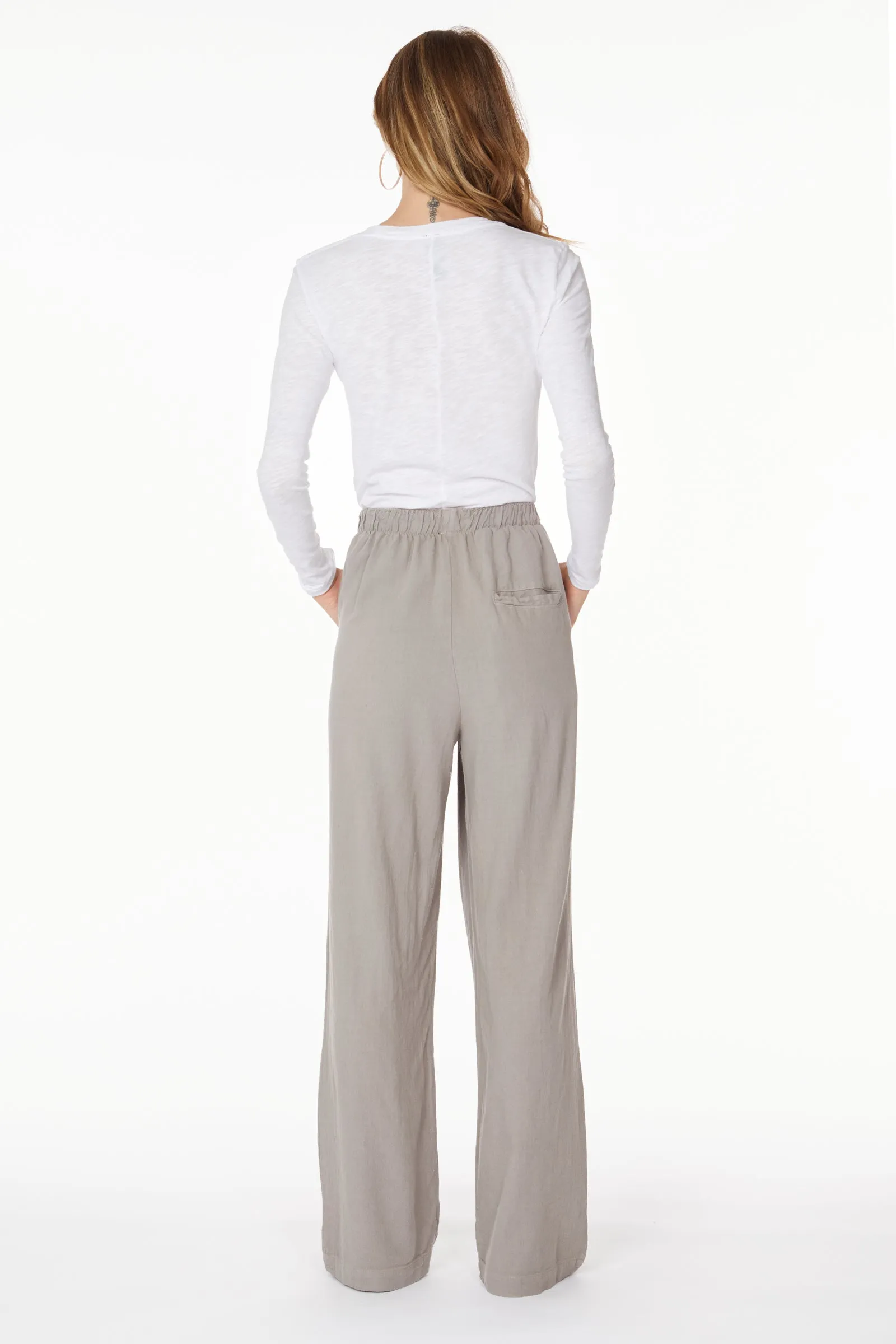 WIDE LEG PLEATED PANT