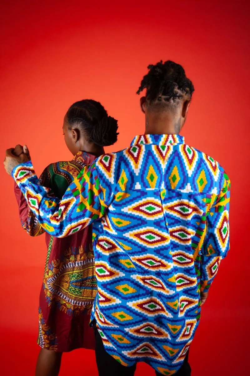 Women's African Print Shirt Oversized