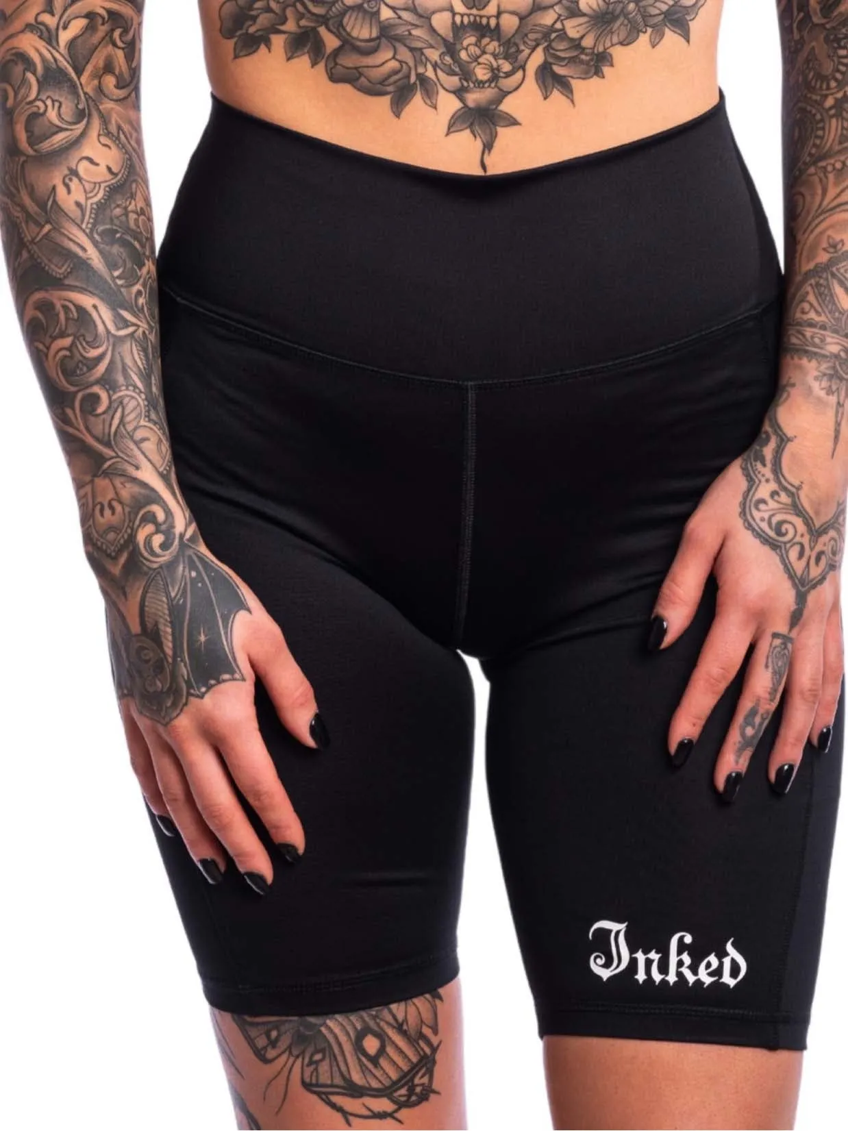 Women's Inked Logo High Waist Biker Short