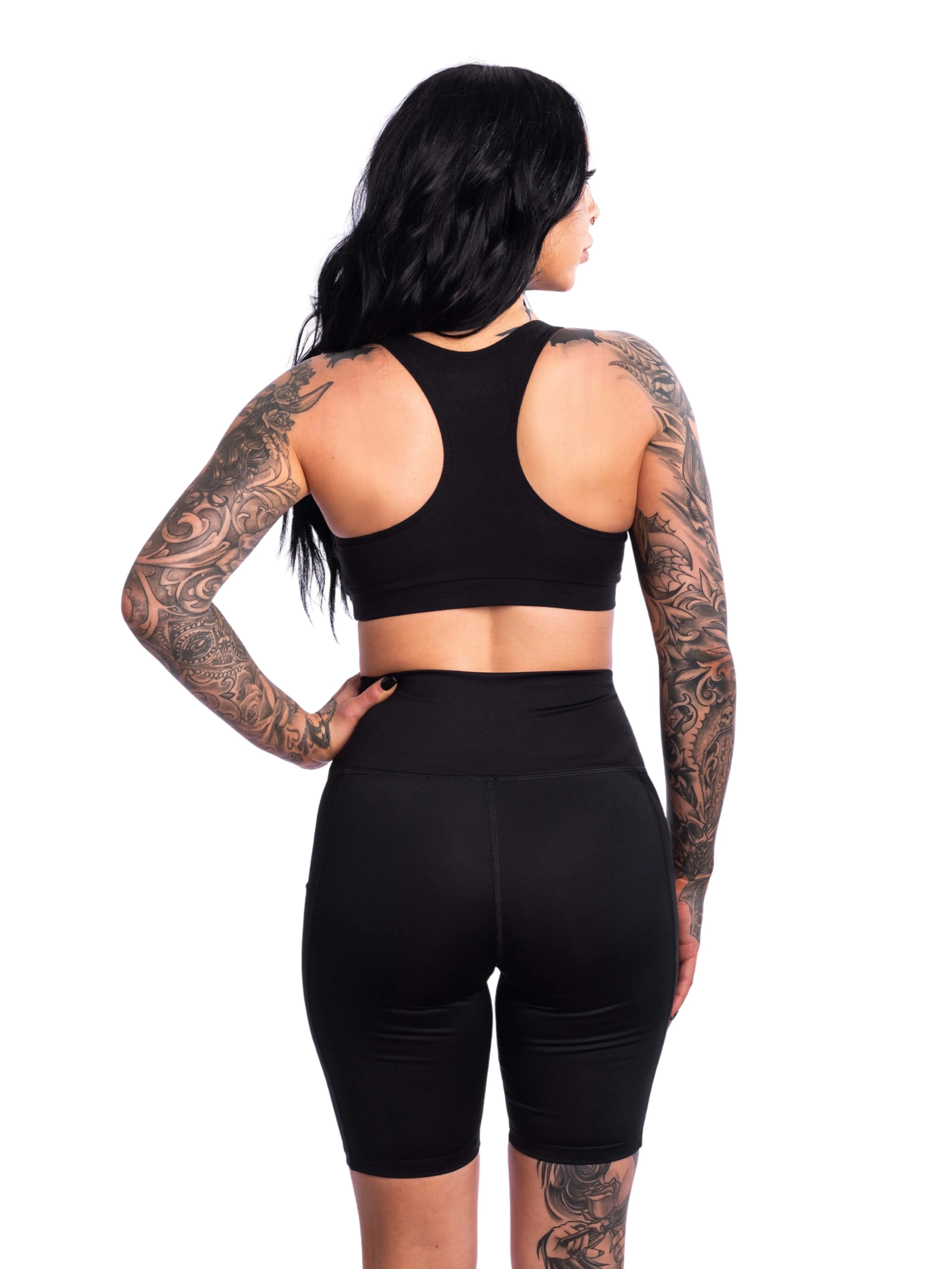 Women's Inked Logo High Waist Biker Short