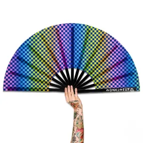 XL Festival Fan - UV Reactive, Chequered Wanna Race